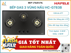 Bếp gas 3 vùng nấu Hafele HC-G783B - 538.66.477 